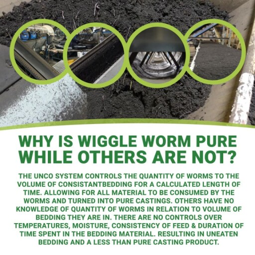 Wiggle Worm Soil Builder Pure Worm Castings packaging illustration.