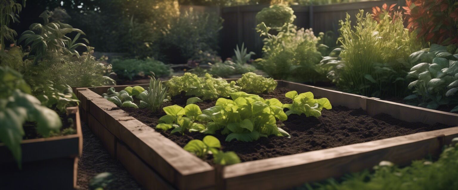 Garden bed with compost