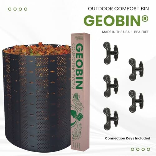 Geobin outdoor compost bin with connection keys